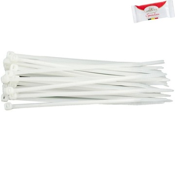 VOREL OPASKI PLASTIKOWE 300X3,6 100SZT BIAŁE 73885