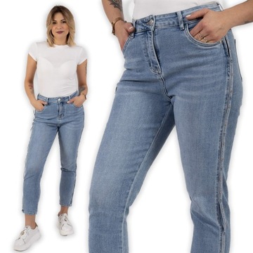 Spodnie jeans damskie M.Sara Boyfriend Niebieskie - XL