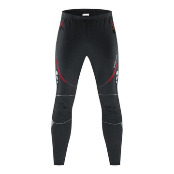 Męskie spodnie rowerowe z wiatrówką, polarowe, termiczne, długie spodnie rowerowe XXXL