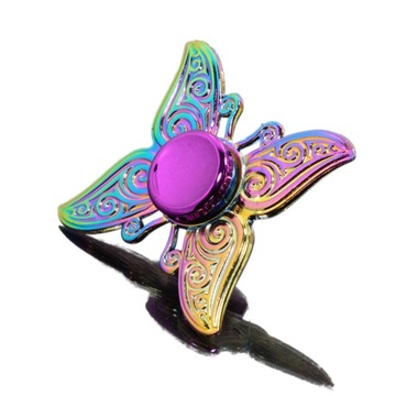 FIDGET SPINNER HAND SPINER METALOWY MOTYL ZABAWKA ANTYSTRESOWA