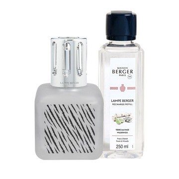 Zestaw lampa zapachowa zebra olejek zapachowy Dziki ląd 250ml Maison Berger