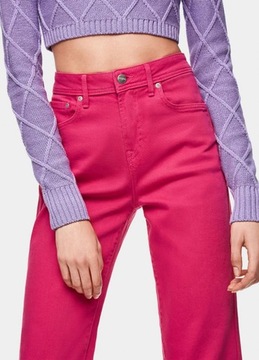 Spodnie PEPE JEANS DUA LIPA retro jeansowe różowe W26 L30