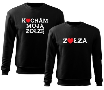 BLUZY dla par zakochanych WALENTYNKI ZOŁZA XL