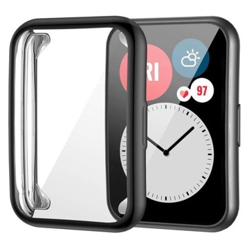 ETUI SILIKONOWE CZARNE DO HUAWEI WATCH FIT 2