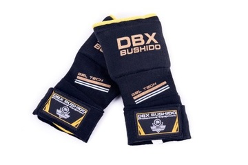 Бинты для боксерских перчаток DBX Bushido Gel, черный/золотой, S/M