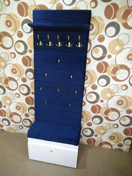 Wieszak tapicerowany, szafka na buty, 110cm