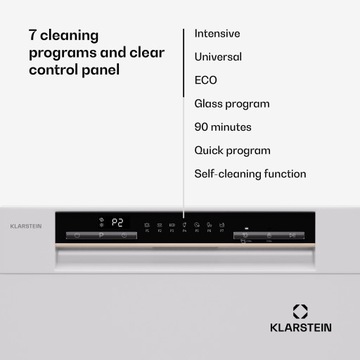 ZMYWARKA DO NACZYŃ WOLNOSTOJĄCA KLARSTEIN 7 PROGRAMÓW 8KPL 55CM CICHA BIAŁA