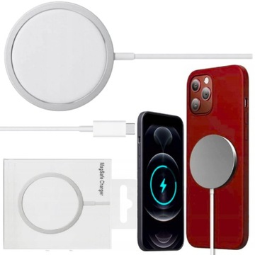 Ładowarka Indukcyjna Do iPhone 11 12 13 14 15 MAGSAFE Typu C Quick Charge 3