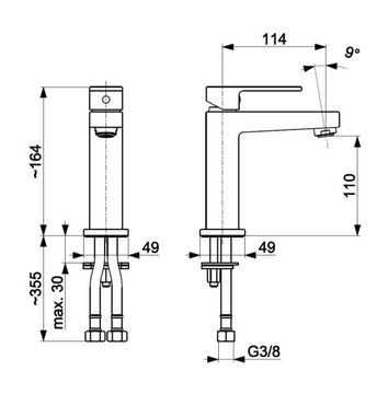 УМЫВАЛЬНИК KFA LOGON ЧЕРНЫЙ FATTER