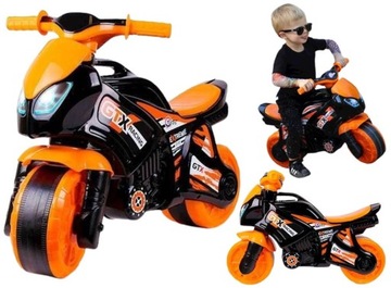Duży Motor Pomarańczowy 70cm Jeździk Odpychacz Rowerek Biegowy