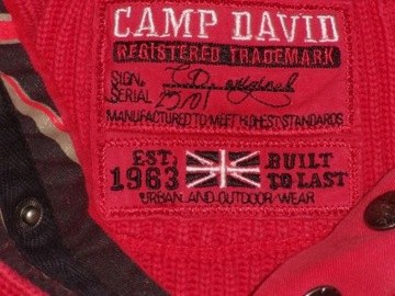 CAMP DAVID sweter rozpinany pod szyją XL