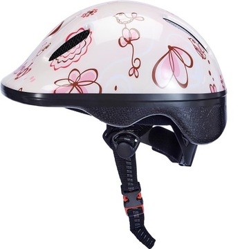 1070 Kask Rowerowy Dla Dziewczynki Regulacja Deskorolka Hulajnoga 44-48cm