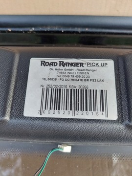 FORD RANGER 15R>.KLAPA ZÁSTAVBA SKLO (OKNO) K057