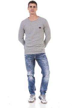 MĘSKI SWETER SWETEREK CIPO BAXX ELEGANCKI SLIM FIT