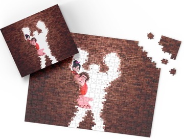 PUZZLE - RALPH DEMOLKA BAJKA - PREZENT NA ŚWIĘTA WZORY - 192el + PUDEŁKO