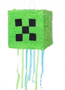 Piniata Zielony Piksel Pinata Minecraft Game On
