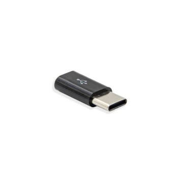 Адаптер USB C — Micro USB (конвертер, черный)