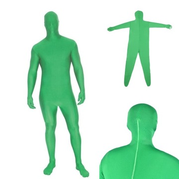 ZIELONY NIEWIDZIALNY STRÓJ GREEN SCREEN FOTOGRAFIA VIDEO ROZMIAR XXL