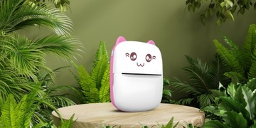 Мини-термопринтер Cat, 11 рулонов для фотографий, портативный портативный принтер для заметок для детей