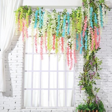 12x гирлянда из искусственных цветов WISTERIA WISTERIA