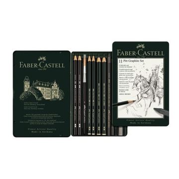 Zestaw ołówków i grafitów pitt mały Faber-Castell