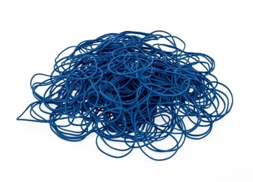 Gumki recepturki 30x1,5x1,5mm Niebieskie 1kg
