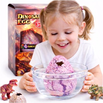 Большое яйцо динозавра XXL вылупляющийся динозавр, растущий в воде 3+