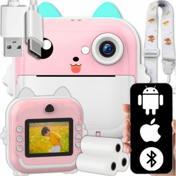 MINI DRUKARKA DRUKUŚ APARAT FOTOGRAFICZNY NATYCHMIASTOWY TERMICZNA + ROLKI