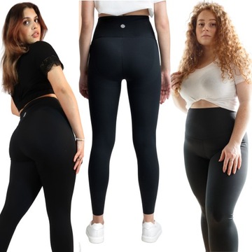 Sportowe legginsy wyszczuplające getry push up XL
