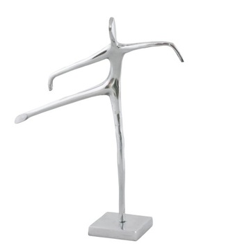 FIGURKA STYL NOWOCZESNY srebrna aluminiowa