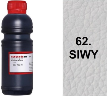 SIWY RENOSKÓR 480 ml FARBA DO RENOWACJI SKÓRY NATURALNEJ LICA LAKIER WILBRA