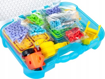 Строительные Шурупы ЧЕМОДАН КОНСТРУКТОРА 3D машина ОТВЕРТКА 325 элементов