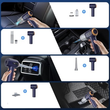 Электрический пылесос с аккумулятором, насадкой 7 в 1 + щеткой, светодиодным экраном