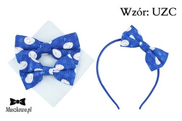 Синий комплект подтяжек с галстуком-бабочкой для папы и сына ВЫКРОЙКИ НА ВЫБОР!