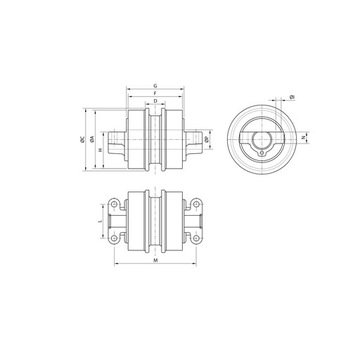 ROLKA JEZDNA JCB JS70-2