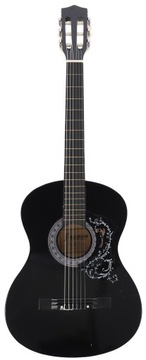 Gitara klasyczna 7/8 Czarna od 12 lat dla dorosłych OUTLET