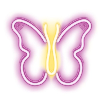 Neon LED MOTYL MOTYLEK Róż USB 5V LAMPKA NOCNA