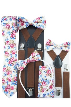 РЕТРО мужские брючные подтяжки и рубашка-галстук-бабочка