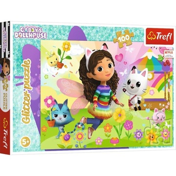 Puzzle Trefl Brokatowe 100 elementów Brokatowa Gabby 14832
