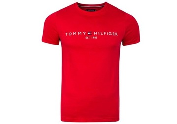 TOMMY HILFIGER KOSZULKA MĘSKA T-SHIRT TOMMY LOGO TEE RED r.XL