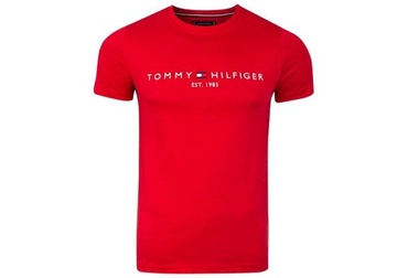 TOMMY HILFIGER KOSZULKA MĘSKA T-SHIRT TOMMY LOGO TEE RED r.XXL