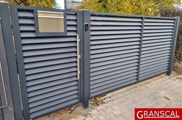Уличная калитка современный забор ворота Познань