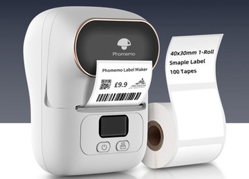 Белый мини-термопринтер для самоклеящихся этикеток Phomemo M110