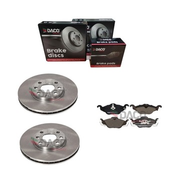 2x Tarcze + 4x Klocki PRZÓD Opel ASTRA G 256x24 4 śruby BDB JAKOŚĆ