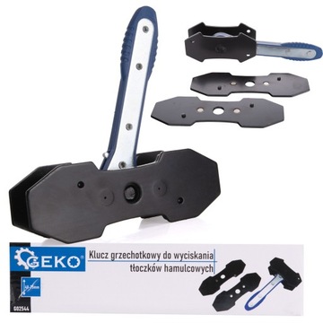 КЛЮЧ С ТРЕЩОТКОЙ GEKO ДЛЯ ЗАДАЧИ ТОРМОЗНЫХ ПОРШНЕЙ 40-75мм G02544