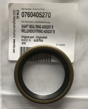 KTM Uszczelniacz piasty koła 0760405270 40x52x7 B