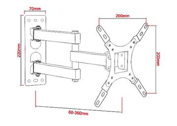 ПРОЧНАЯ ВЕШАЛКА, ВРАЩАЮЩИЙСЯ ТЕЛЕВИЗОР, ТВ, 32 дюйма