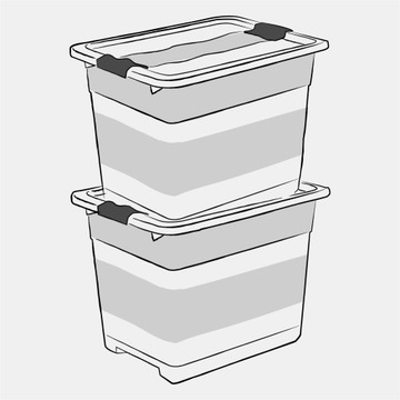 КОНТЕЙНЕР 12л BOX коробка с крышкой 39x29x17 Crystalbox