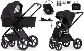 VENICCI UPLINE WÓZEK DZIECIĘCY 4W1 ALL BLACK CYBEX CLOUD G BAZA CYBEX G
