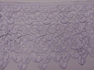 GIPIURA KORONKA 8-7CM TASIEMKA ŚNIEŻNO BIAŁA
